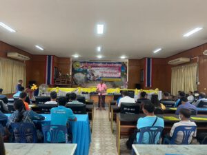 อบรมอาสาปศุสัตว์ตำบลโพนงาม ภายใต้โครงการสัตว์ปลอดโรคคนปลอดภัย "จากโรค พิษสุนัขบ้า" ประจำปีงบประมาณ 2566