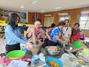 โครงการเพิ่มประสิทธิภาพการให้บริการด้านแรงงานในพื้นที่โดยบัณฑิตแรงงาน กิจกรรมเสริมสร้างความเข้มแข็งและสุขภาวะในการทำงาน (รวมแรงงานผู้พิการ และแรงงานผู้สูงอายุ) หลักสูตร การแปรรูปอาหาร (แหนมหมู)